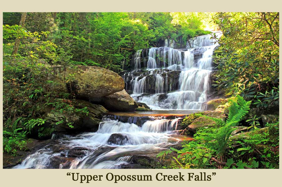 Opossum Creek Falls Upper SC Canvas Photo