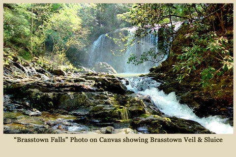 Brasstown Falls - Photo on Canvas