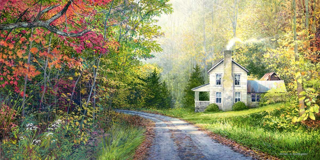 "Buck Creek Autumn Farmhouse" Cavnas Print